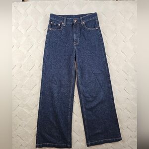 GAP High Rise Stride Jean Womens 29 Dark Wash Denim Wide Leg